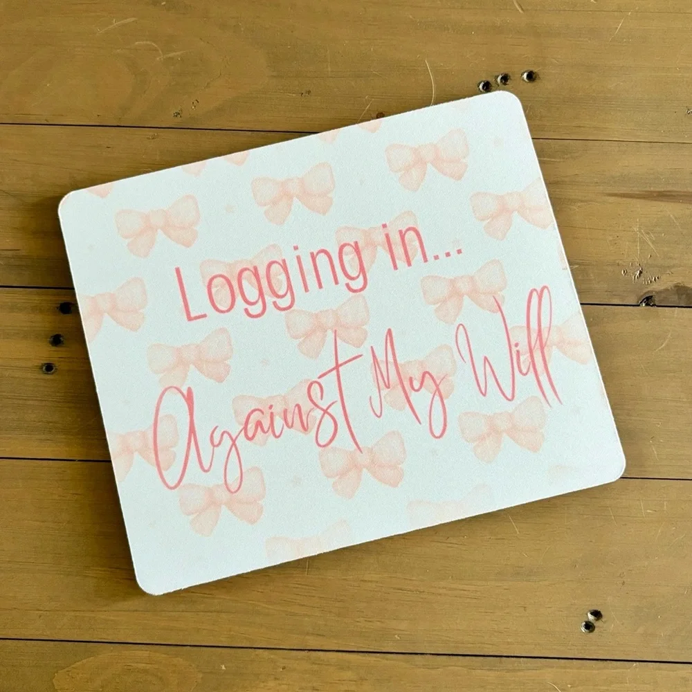 Pink Bows Mouse Pad/ Desk Accessory